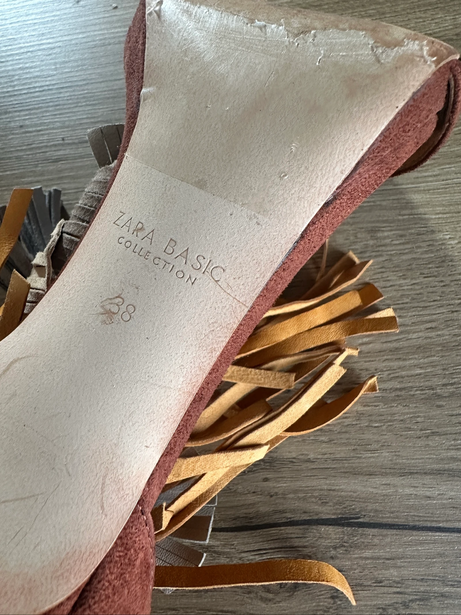 Zara hakken sandalen met franjes – Tricolor Edition (leer) – photo 8